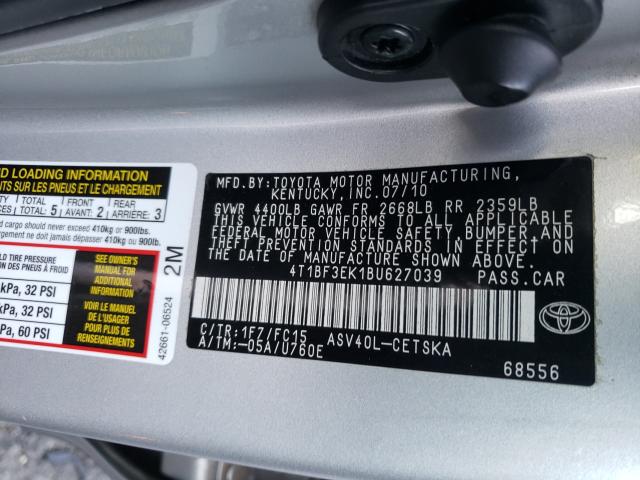 Photo 9 VIN: 4T1BF3EK1BU627039 - TOYOTA CAMRY BASE 