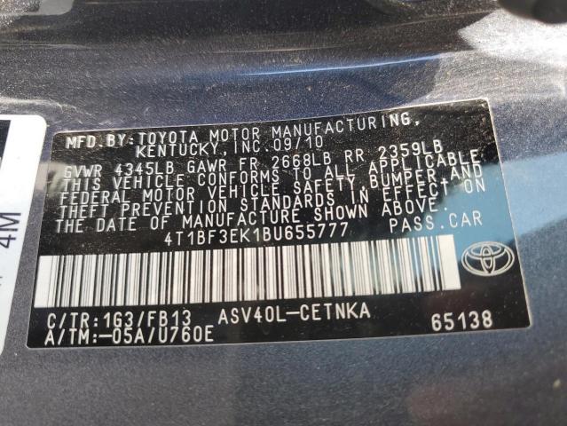 Photo 11 VIN: 4T1BF3EK1BU655777 - TOYOTA CAMRY 