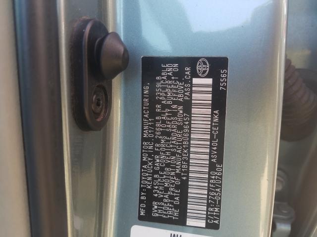 Photo 9 VIN: 4T1BF3EK1BU696457 - TOYOTA CAMRY BASE 