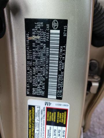 Photo 11 VIN: 4T1BF3EK1BU710888 - TOYOTA CAMRY BASE 