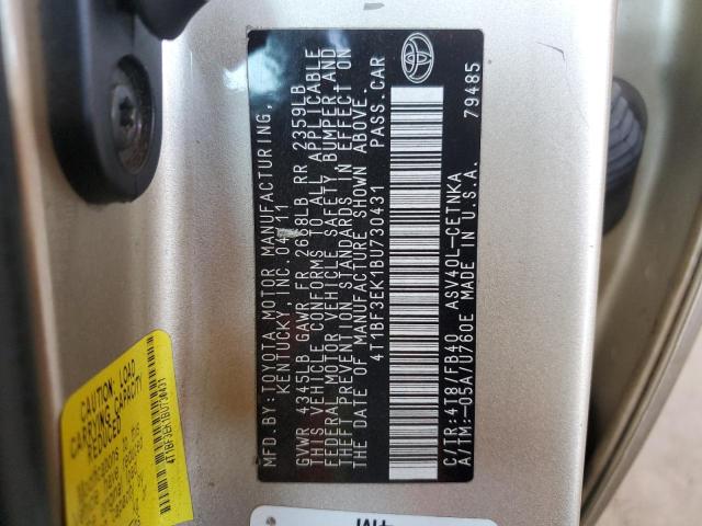 Photo 12 VIN: 4T1BF3EK1BU730431 - TOYOTA CAMRY BASE 