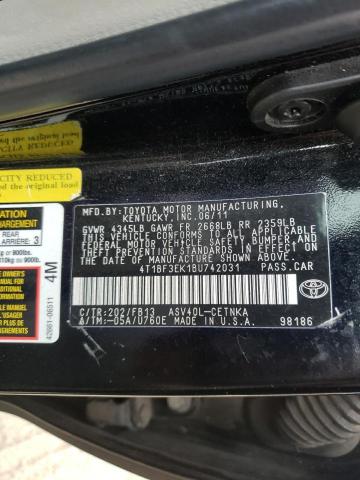 Photo 9 VIN: 4T1BF3EK1BU742031 - TOYOTA CAMRY BASE 