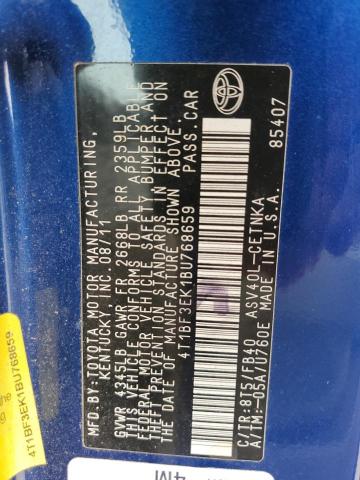 Photo 11 VIN: 4T1BF3EK1BU768659 - TOYOTA CAMRY BASE 