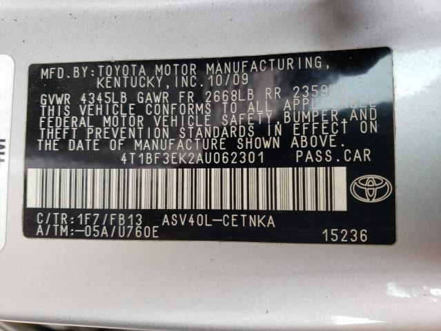 Photo 11 VIN: 4T1BF3EK2AU062301 - TOYOTA CAMRY 