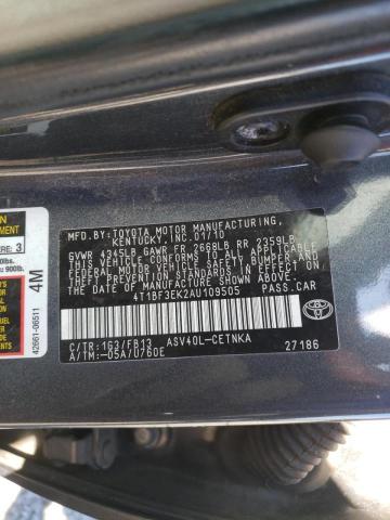 Photo 9 VIN: 4T1BF3EK2AU109505 - TOYOTA CAMRY BASE 