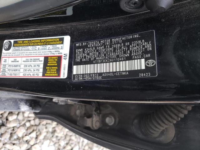 Photo 9 VIN: 4T1BF3EK2AU110461 - TOYOTA CAMRY BASE 