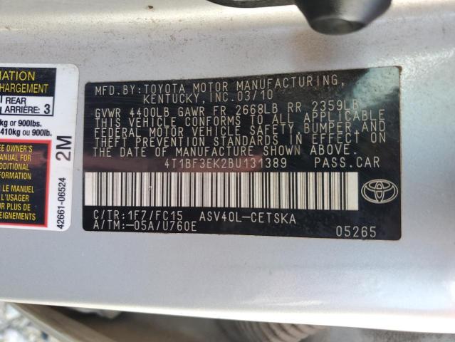 Photo 11 VIN: 4T1BF3EK2BU131389 - TOYOTA CAMRY 