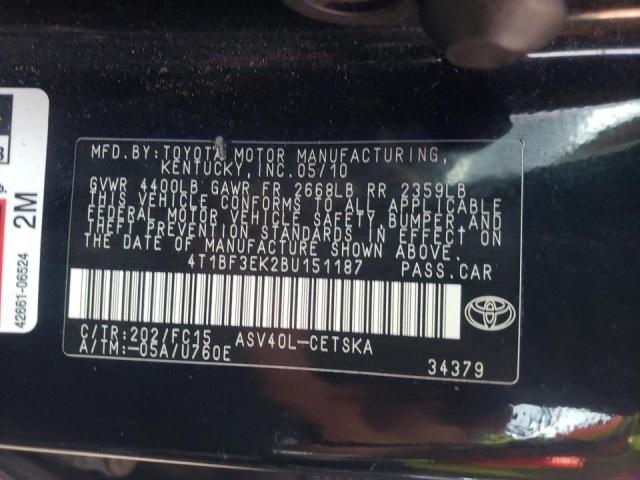 Photo 9 VIN: 4T1BF3EK2BU151187 - TOYOTA CAMRY 