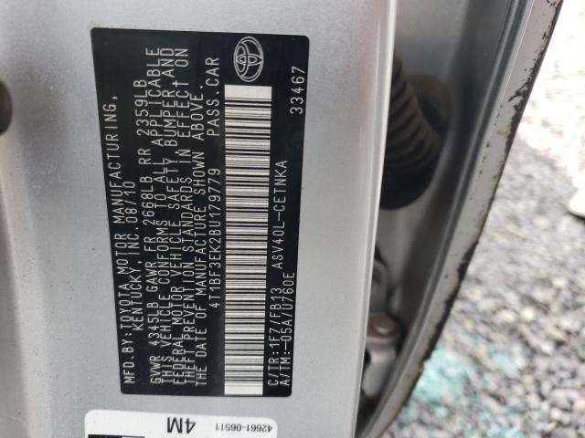 Photo 9 VIN: 4T1BF3EK2BU179779 - TOYOTA CAMRY BASE 