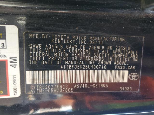 Photo 11 VIN: 4T1BF3EK2BU180740 - TOYOTA CAMRY 