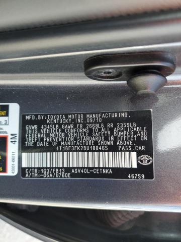 Photo 9 VIN: 4T1BF3EK2BU188465 - TOYOTA CAMRY BASE 