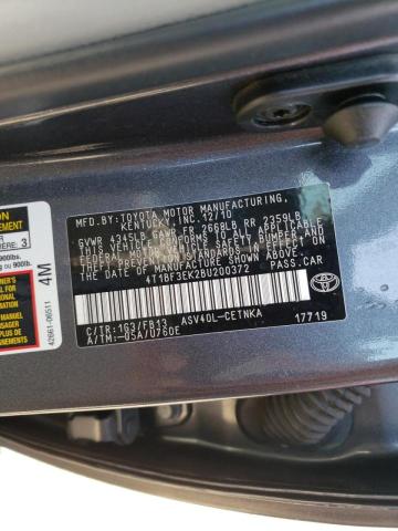 Photo 9 VIN: 4T1BF3EK2BU200372 - TOYOTA CAMRY BASE 