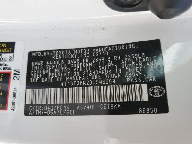 Photo 11 VIN: 4T1BF3EK2BU586209 - TOYOTA CAMRY BASE 