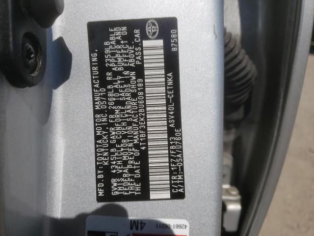 Photo 11 VIN: 4T1BF3EK2BU608189 - TOYOTA CAMRY BASE 