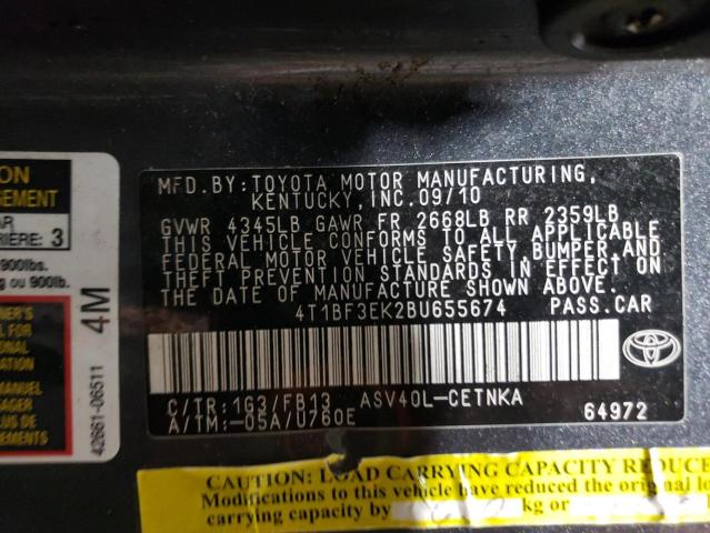 Photo 11 VIN: 4T1BF3EK2BU655674 - TOYOTA CAMRY 