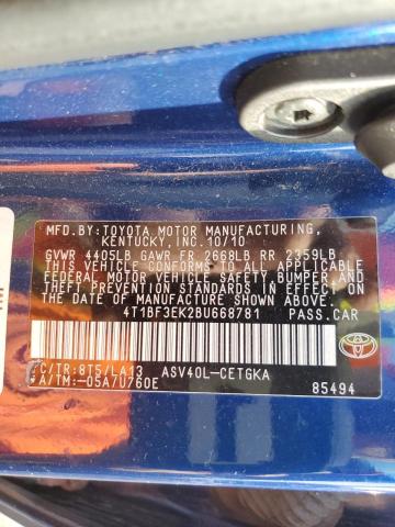 Photo 9 VIN: 4T1BF3EK2BU668781 - TOYOTA CAMRY BASE 