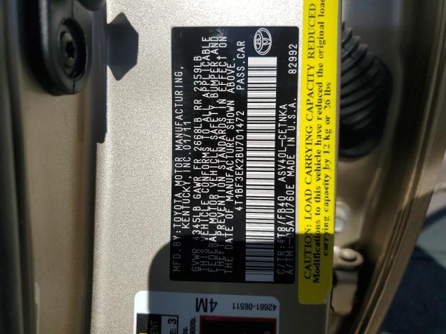 Photo 11 VIN: 4T1BF3EK2BU701472 - TOYOTA CAMRY BASE 