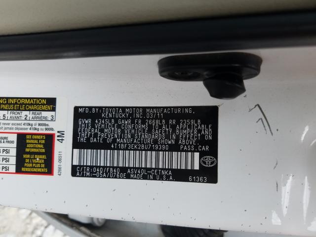 Photo 9 VIN: 4T1BF3EK2BU719390 - TOYOTA CAMRY BASE 