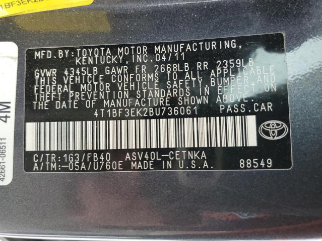 Photo 11 VIN: 4T1BF3EK2BU736061 - TOYOTA CAMRY 