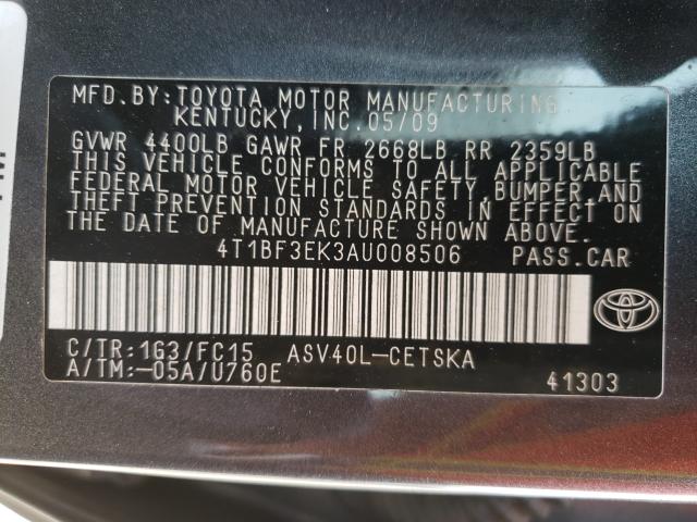 Photo 9 VIN: 4T1BF3EK3AU008506 - TOYOTA CAMRY BASE 