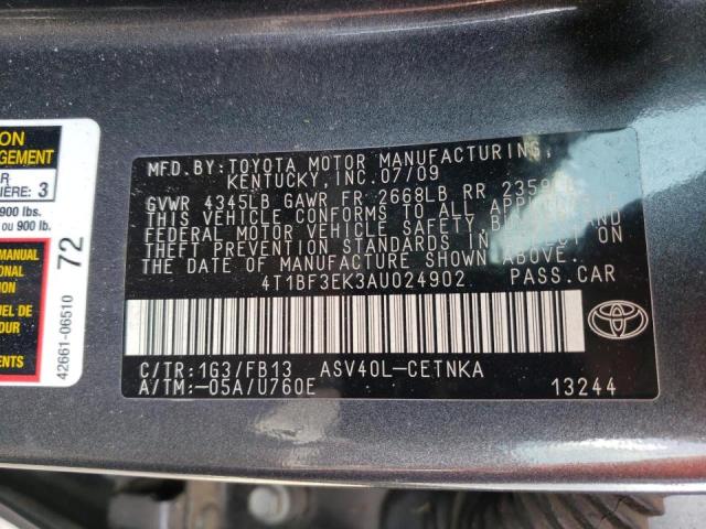 Photo 9 VIN: 4T1BF3EK3AU024902 - TOYOTA CAMRY BASE 