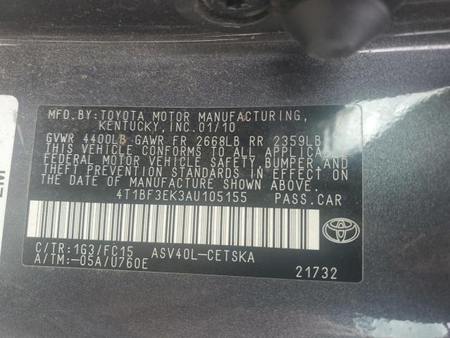 Photo 12 VIN: 4T1BF3EK3AU105155 - TOYOTA CAMRY BASE 