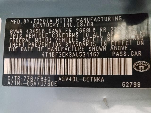 Photo 9 VIN: 4T1BF3EK3AU531167 - TOYOTA CAMRY BASE 