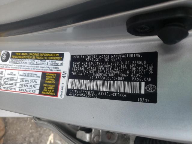 Photo 9 VIN: 4T1BF3EK3BU154065 - TOYOTA CAMRY BASE 