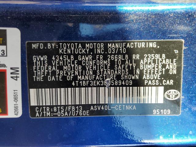 Photo 12 VIN: 4T1BF3EK3BU589409 - TOYOTA CAMRY 