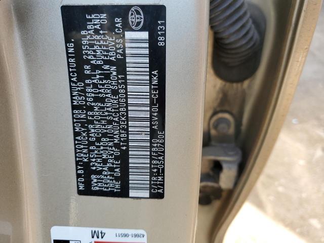 Photo 11 VIN: 4T1BF3EK3BU608511 - TOYOTA CAMRY BASE 