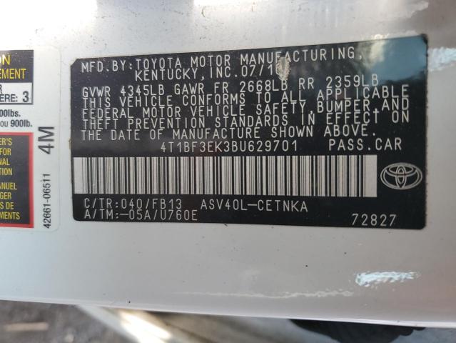 Photo 12 VIN: 4T1BF3EK3BU629701 - TOYOTA CAMRY BASE 