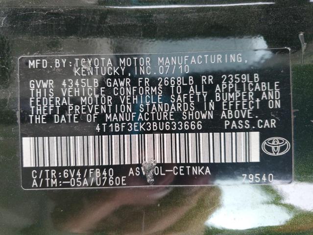 Photo 11 VIN: 4T1BF3EK3BU633666 - TOYOTA CAMRY BASE 