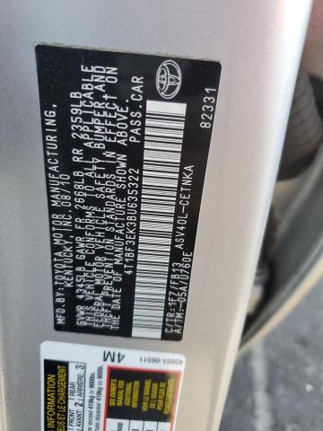 Photo 11 VIN: 4T1BF3EK3BU635322 - TOYOTA CAMRY BASE 