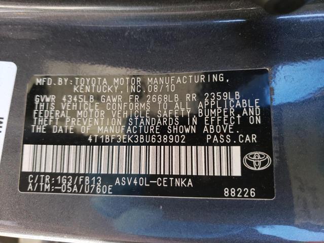 Photo 11 VIN: 4T1BF3EK3BU638902 - TOYOTA CAMRY BASE 