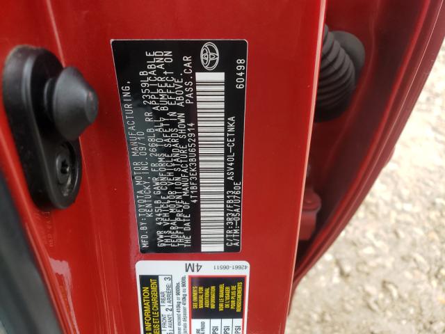 Photo 9 VIN: 4T1BF3EK3BU652914 - TOYOTA CAMRY BASE 