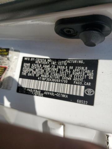 Photo 11 VIN: 4T1BF3EK3BU691700 - TOYOTA CAMRY BASE 