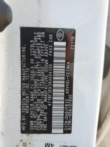 Photo 11 VIN: 4T1BF3EK3BU694130 - TOYOTA CAMRY 