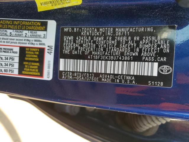 Photo 11 VIN: 4T1BF3EK3BU743861 - TOYOTA CAMRY 