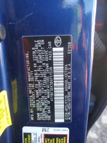 Photo 11 VIN: 4T1BF3EK3BU751538 - TOYOTA CAMRY BASE 