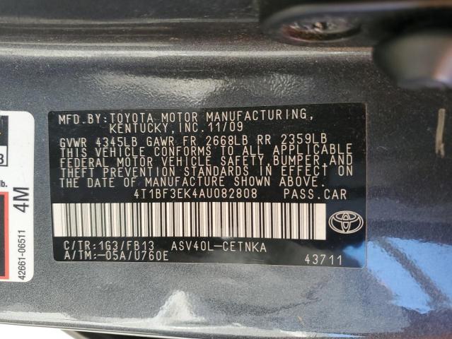 Photo 11 VIN: 4T1BF3EK4AU082808 - TOYOTA CAMRY 