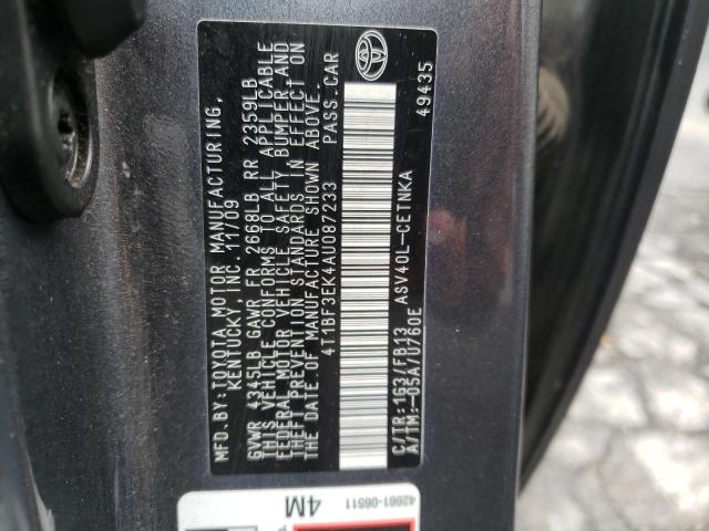 Photo 9 VIN: 4T1BF3EK4AU087233 - TOYOTA CAMRY BASE 