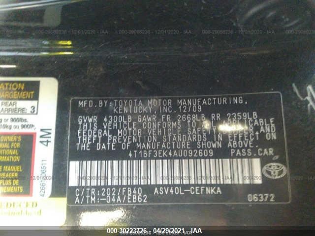 Photo 8 VIN: 4T1BF3EK4AU092609 - TOYOTA CAMRY 