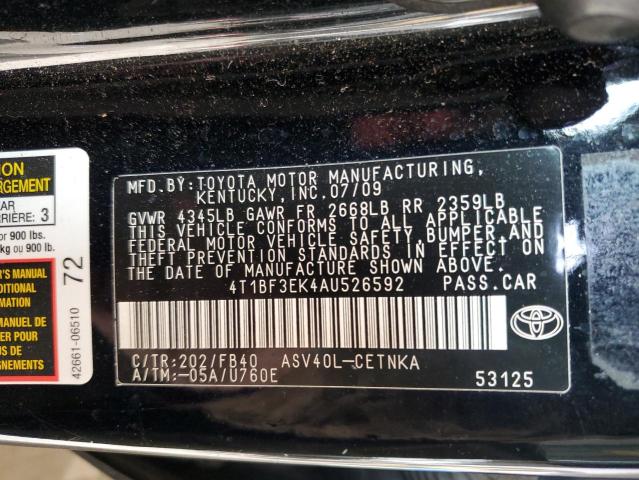 Photo 11 VIN: 4T1BF3EK4AU526592 - TOYOTA CAMRY BASE 