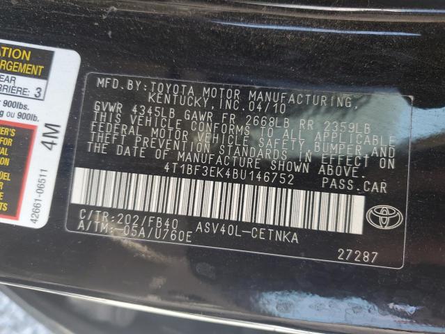 Photo 11 VIN: 4T1BF3EK4BU146752 - TOYOTA CAMRY BASE 