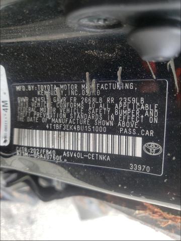 Photo 9 VIN: 4T1BF3EK4BU151000 - TOYOTA CAMRY BASE 