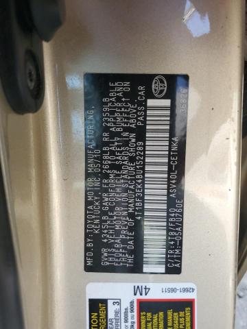 Photo 11 VIN: 4T1BF3EK4BU152289 - TOYOTA CAMRY BASE 