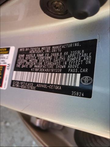 Photo 9 VIN: 4T1BF3EK4BU181338 - TOYOTA CAMRY BASE 