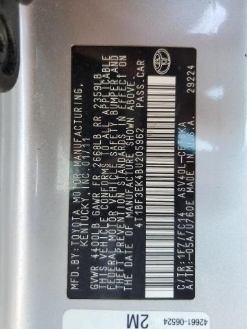 Photo 12 VIN: 4T1BF3EK4BU205962 - TOYOTA CAMRY BASE 