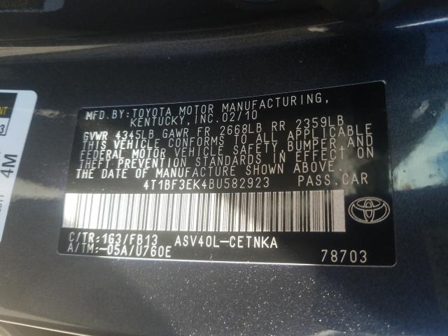 Photo 9 VIN: 4T1BF3EK4BU582923 - TOYOTA CAMRY 