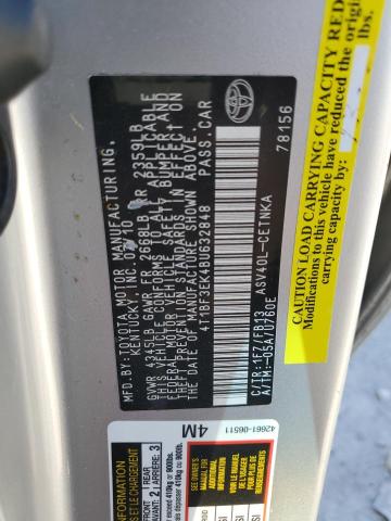 Photo 11 VIN: 4T1BF3EK4BU632848 - TOYOTA CAMRY BASE 